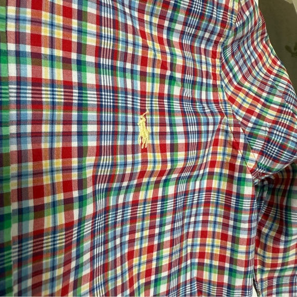 Ralph Lauren Boys Plaid Button-Down Shirt Size 6 Long Sleeve Multicolor Cotton - Picture 4 of 10